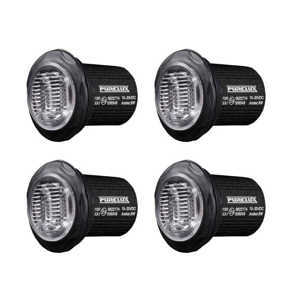 Varoitusvalo / Tasovilkku PURELUX Strobe Pyöreä - 12/24V / 8W / 36 mm, 4 kpl