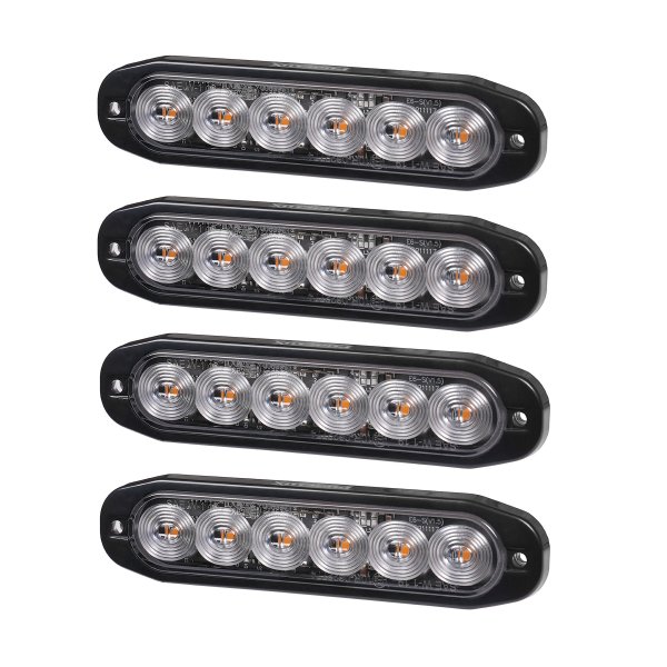 Varoitusvalo / Tasovilkku PURELUX Strobe Ultra Slim - 12/24V / 12W / 118 mm, 4 kpl