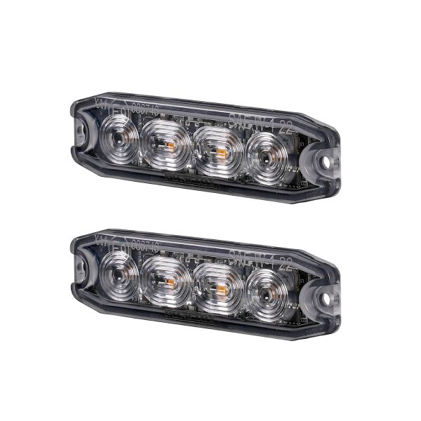 Varoitusvalo / Tasovilkku PURELUX Strobe Ultra Slim - 12/24V / 8W / 96 mm, 2 kpl