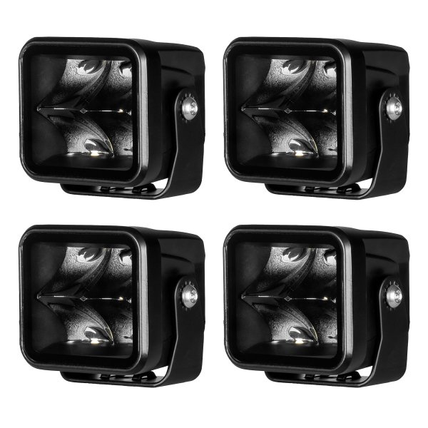 Työvalo PURELUX Terrain Black Square Spot - 7 cm / 20W / Kapea, 4 kpl
