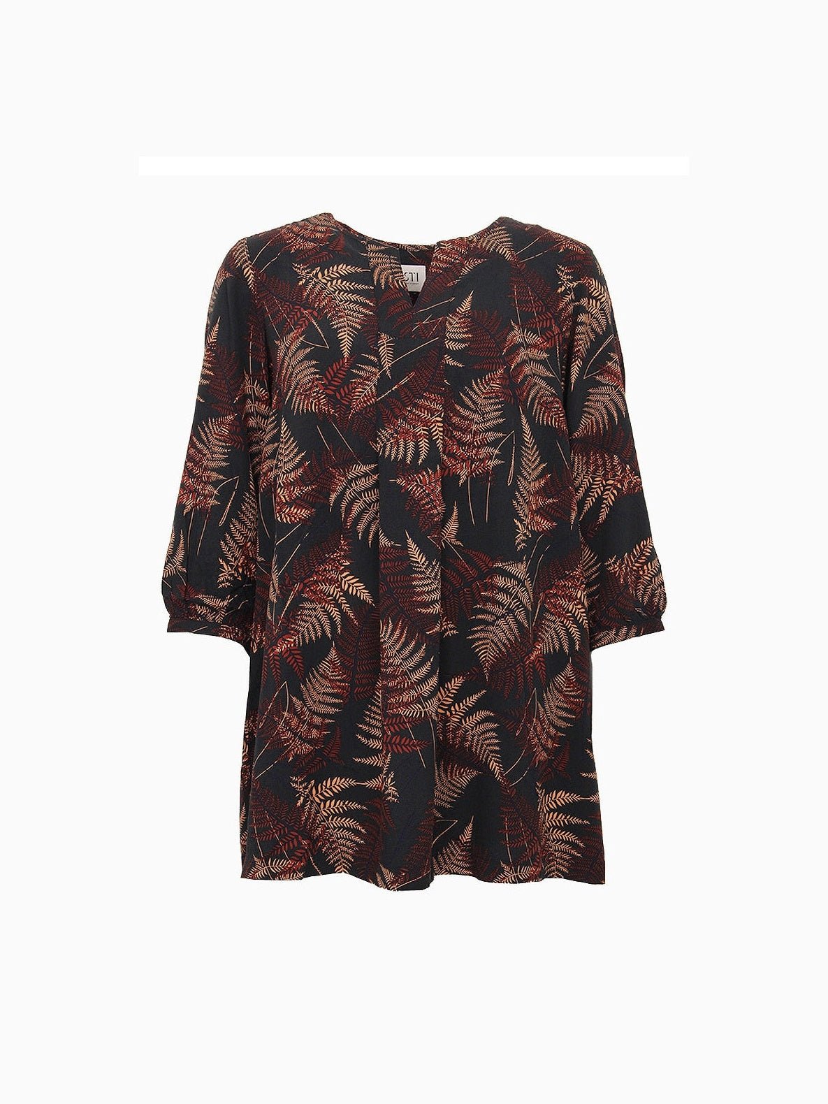 S.T.I naisten pusero, KELANDRA TUNIC 84 CM Ruskea Kuosi
