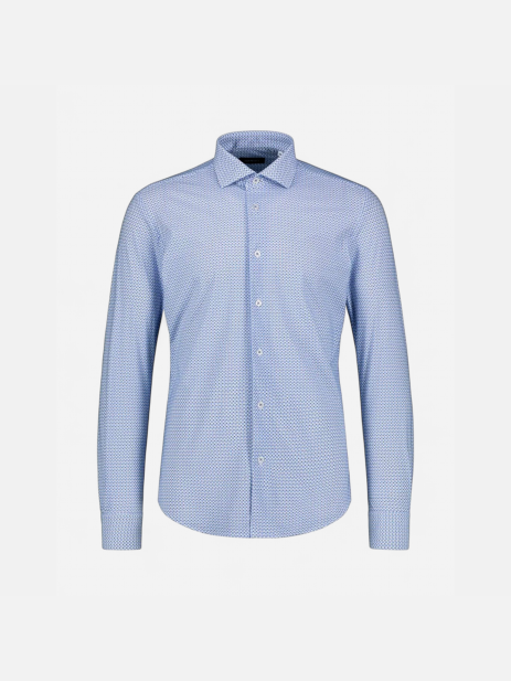 Sinnuu Miesten Kauluspaita, Technical Performance Shirt LS, Sininen Kuosi