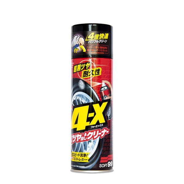 Renkaan puhdistusaine SOFT99 4-X Tire Cleaner, 470 ml