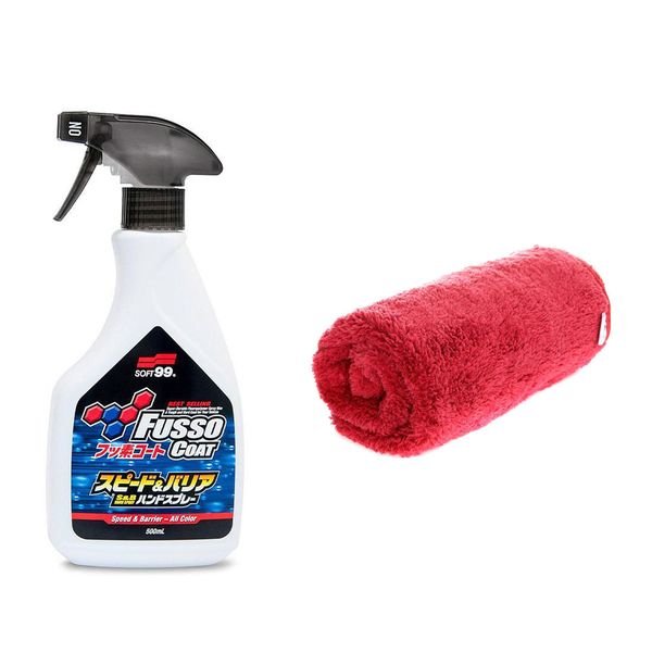 Quick Detailer Soft99 Fusso Coat Speed & Barrier Hand Spray, 500 ml, Vaha + Kiillotusliina
