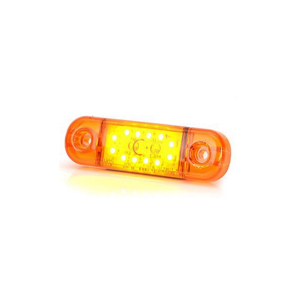 Huomiovalo / Äärivalo Strands Side Marker Slim 12 LED - 12/24V / 84 mm, Oranssi