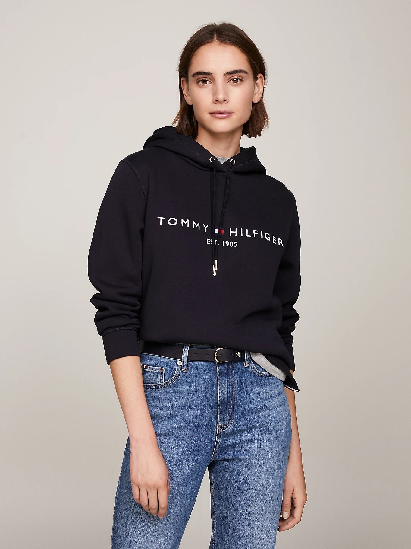 Tommy Hilfiger naisten huppari, TH HERITAGE HILFIGER HOODIE LS Tummansininen