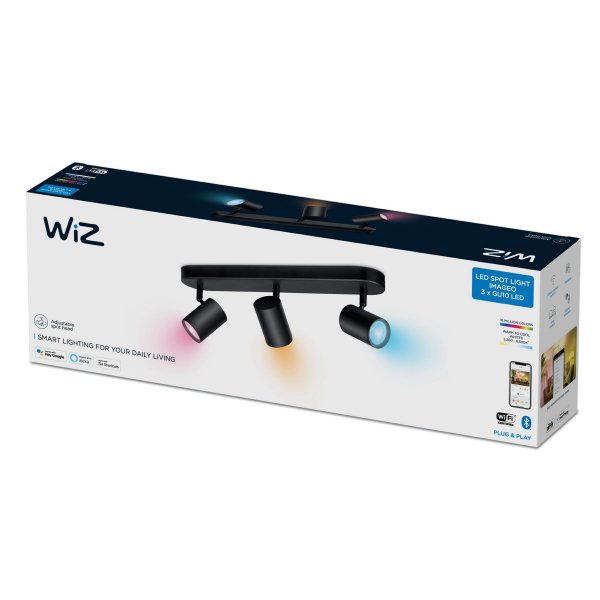 Kohdevalaisin Wiz Imageo Triple GU10, RGBW, Musta