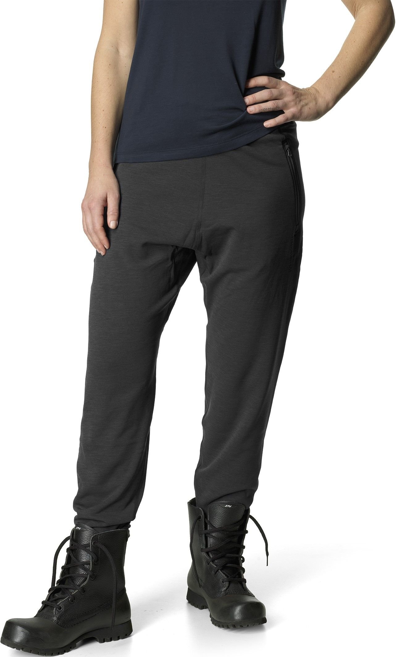 Houdini Outright Pants naisten fleecehousut, musta