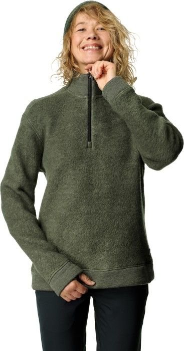 Houdini Alto Half Zip Merino Mix naisten merinopaita, vihreä