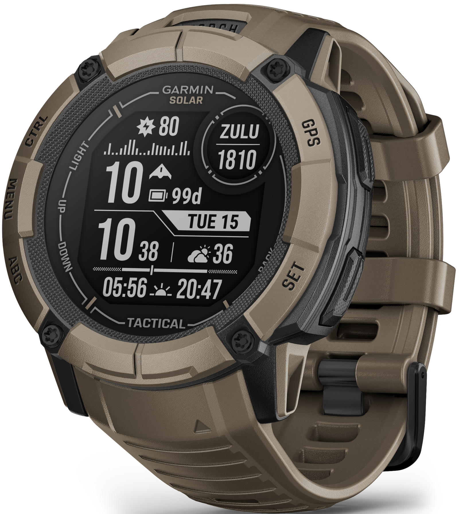 Garmin Instinct 2X Solar Tactical Edition älykello, ruskea