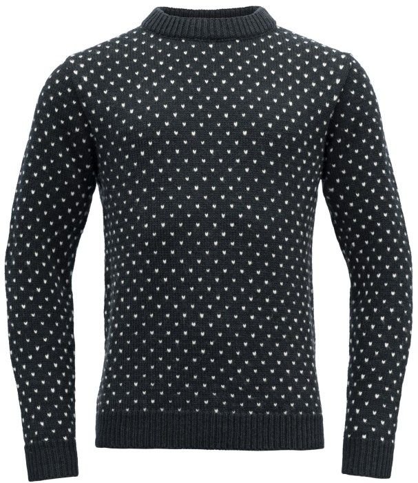 Devold Sörisen Wool Sweater Unisex villapaita, Ink/Off White