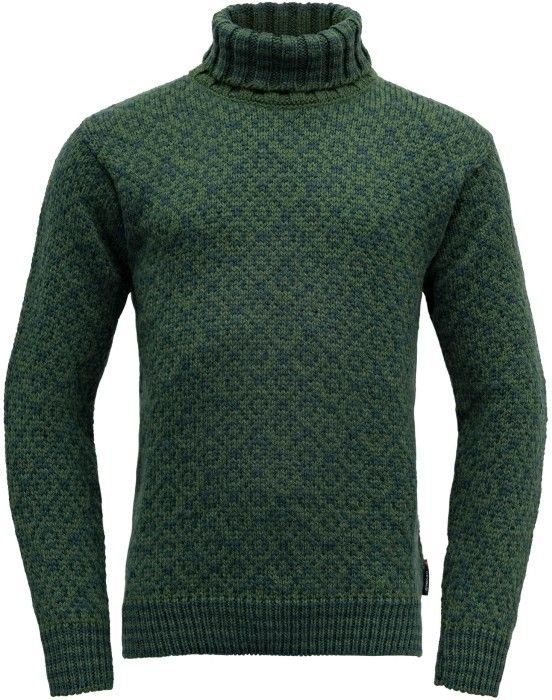 Devold Unisex Svalbard Sweater High Neck villapusero, vihreä