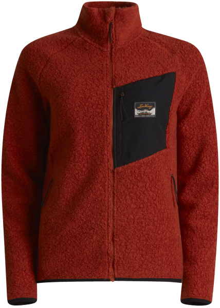 Lundhags Flok Wool Pile Vest naisten fleecetakki, punainen