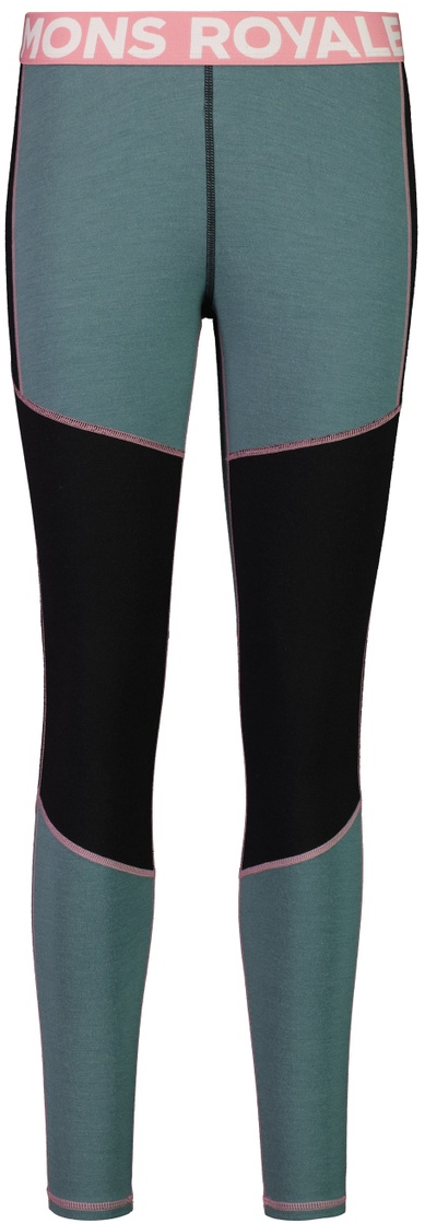 Mons Royale Olympus naisten kerrastohousut, Burnt Sage/Black