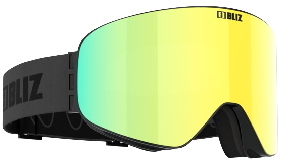 Bliz Flow Matt Black with Brown W Gold Multi + Yellow Spare lens laskettelulasit