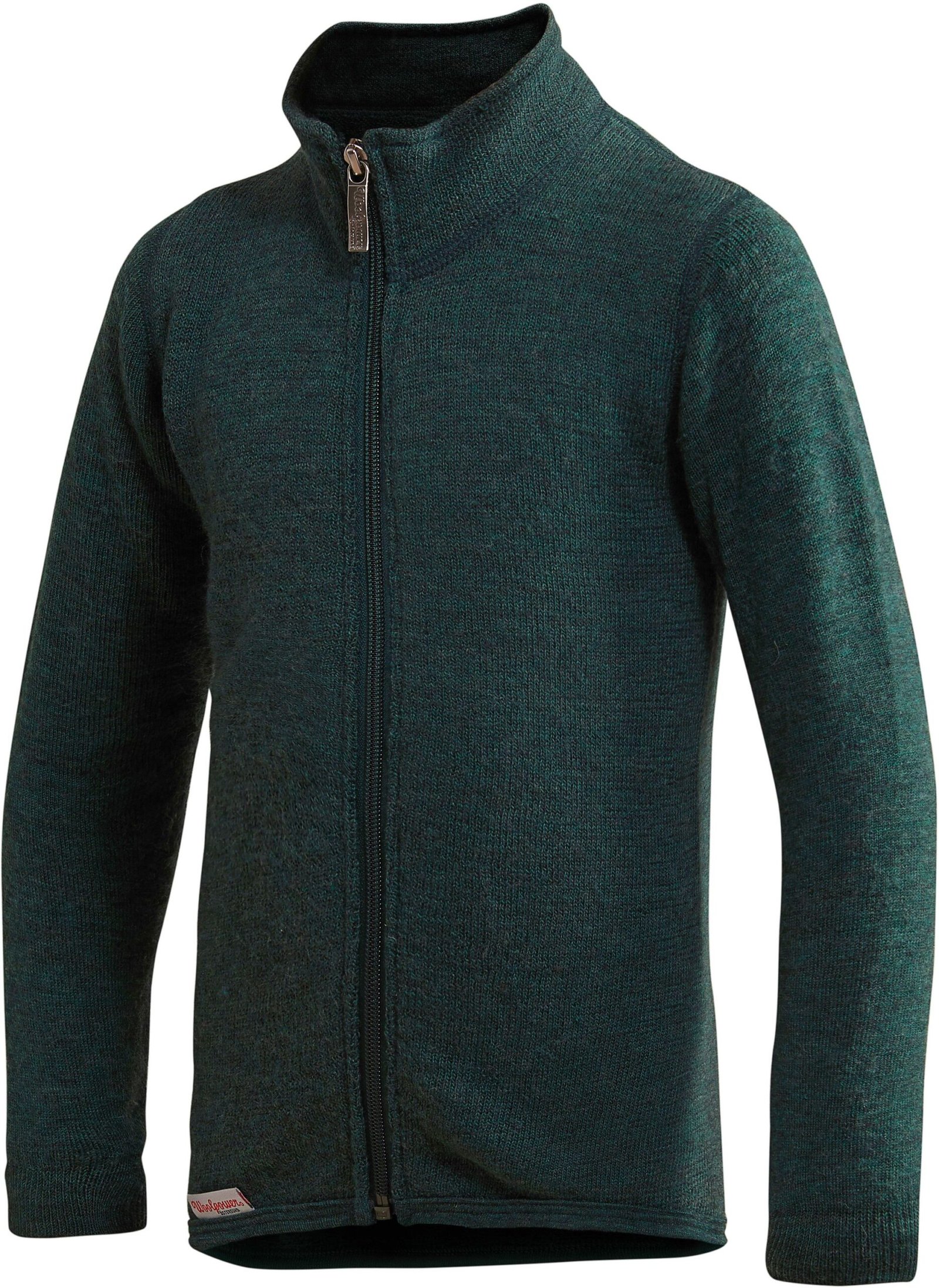 Woolpower Kids Full Zip Jacket 400 lasten merinovillatakki, vihreä