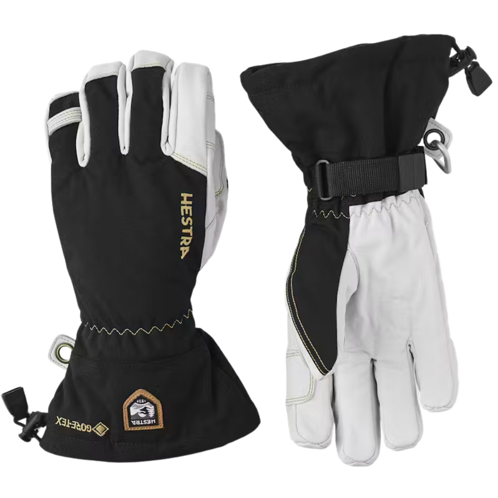 Hestra Army Leather Gore-Tex 5 Finger Black/Natural Grey