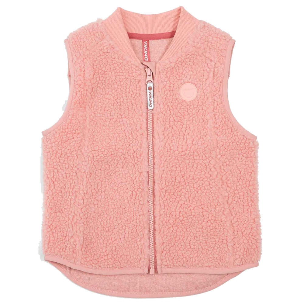 Viking Playtime Pile Midlayer Vest Kids Light Pink