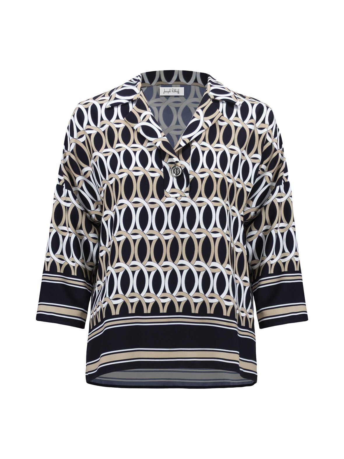 Geometric print boxy -paita