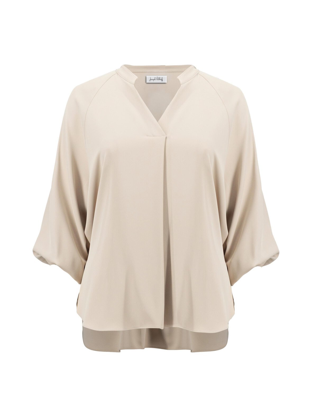 Twill boxy top with mandarin collar -pusero