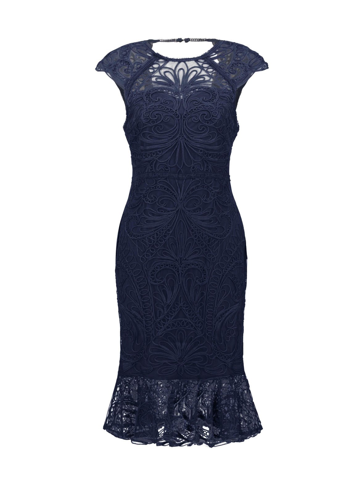 Guipure soutache trumpet -mekko