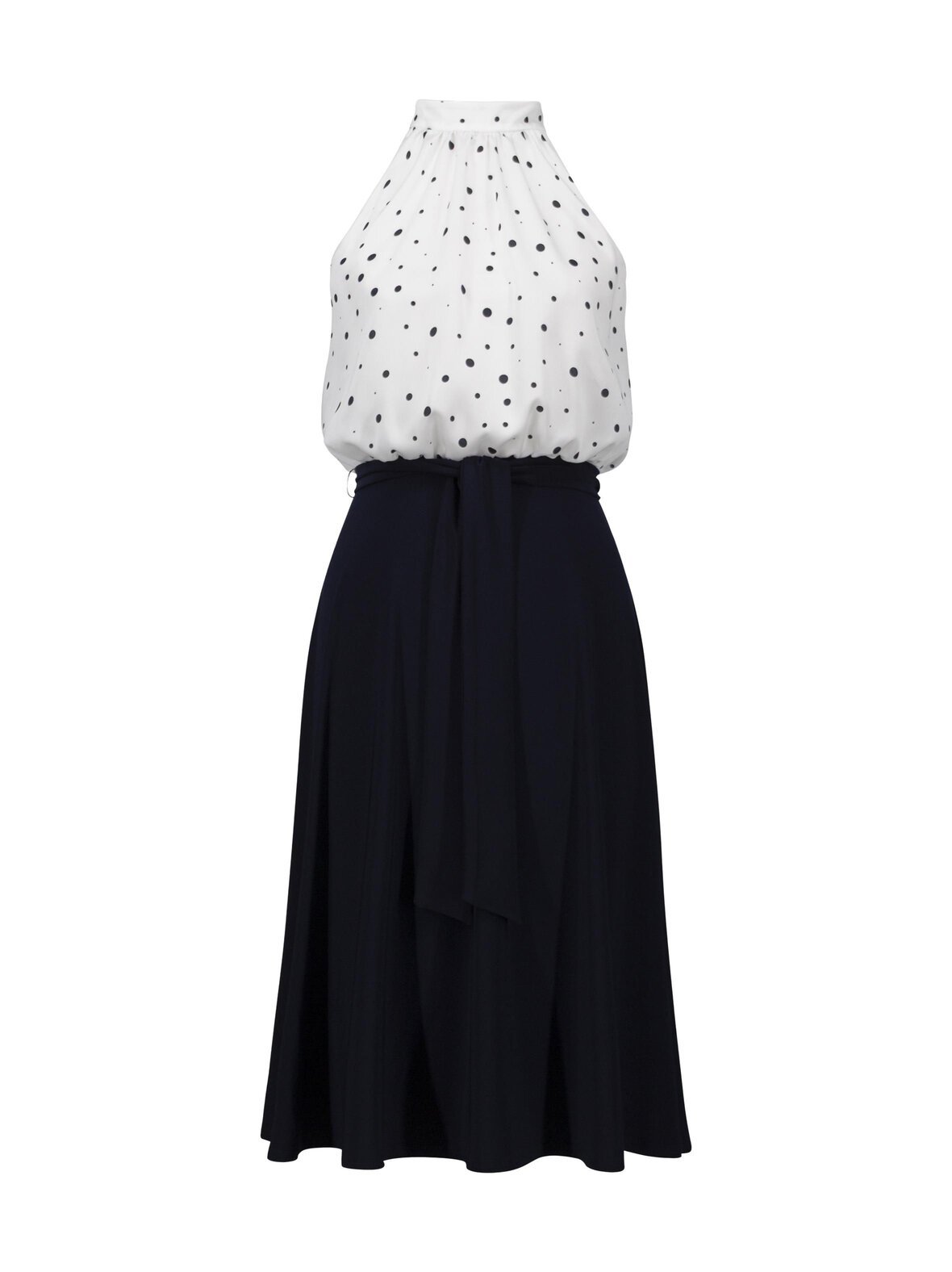 Satin dot print -mekko