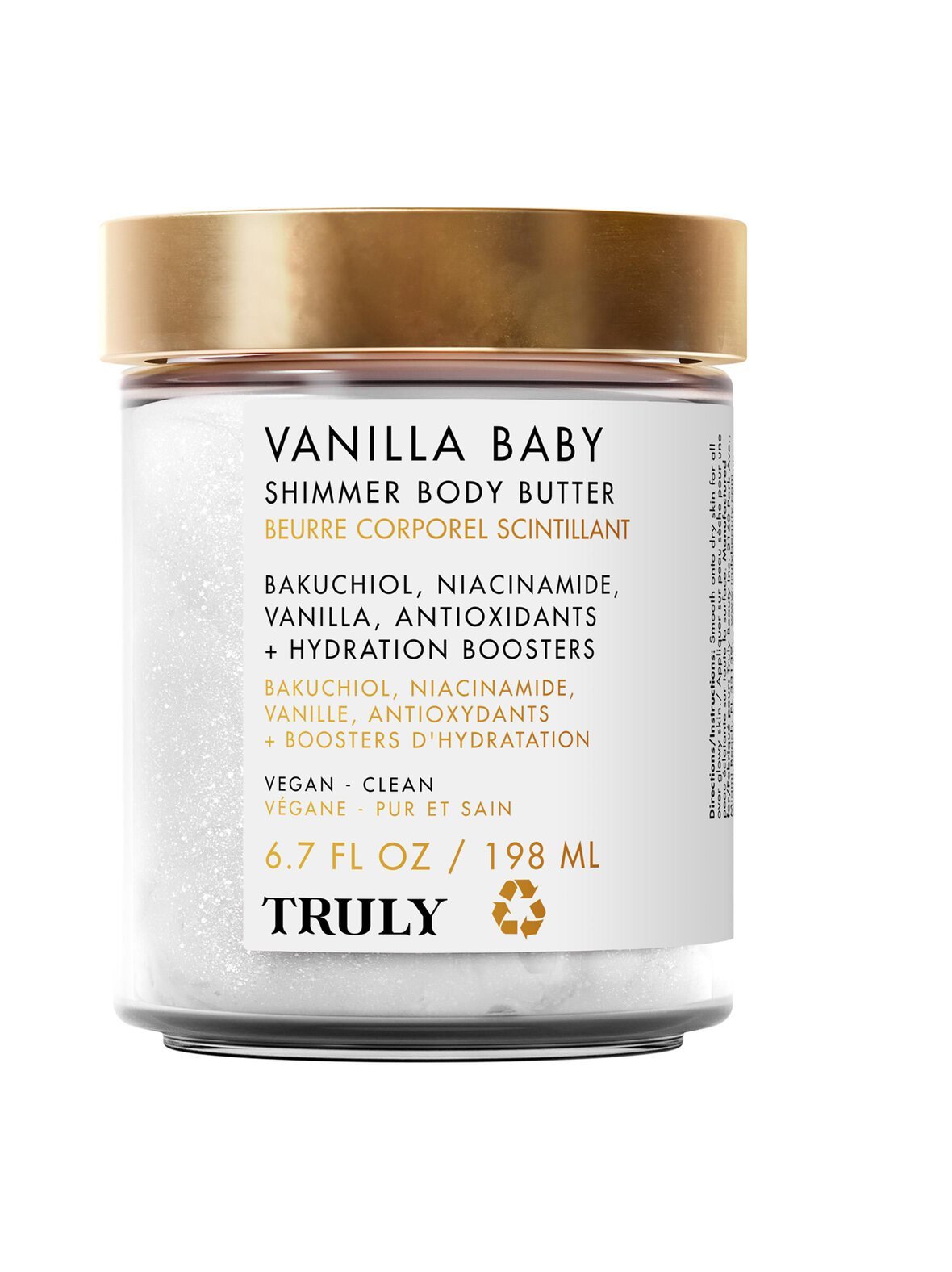 Vanilla baby shimmer body cream -vartalovoide