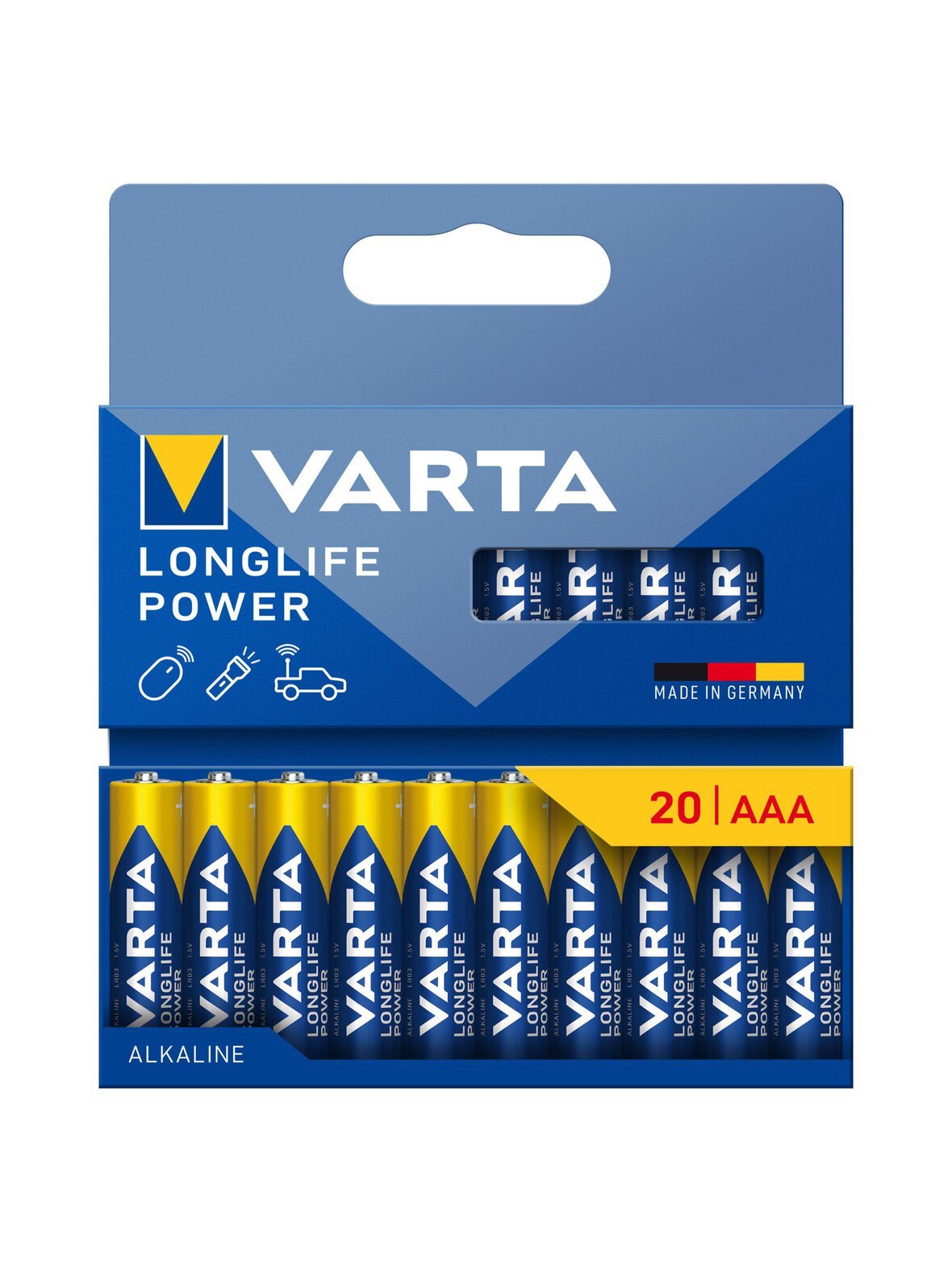 Varta longlife power aaa -paristo 20 kpl