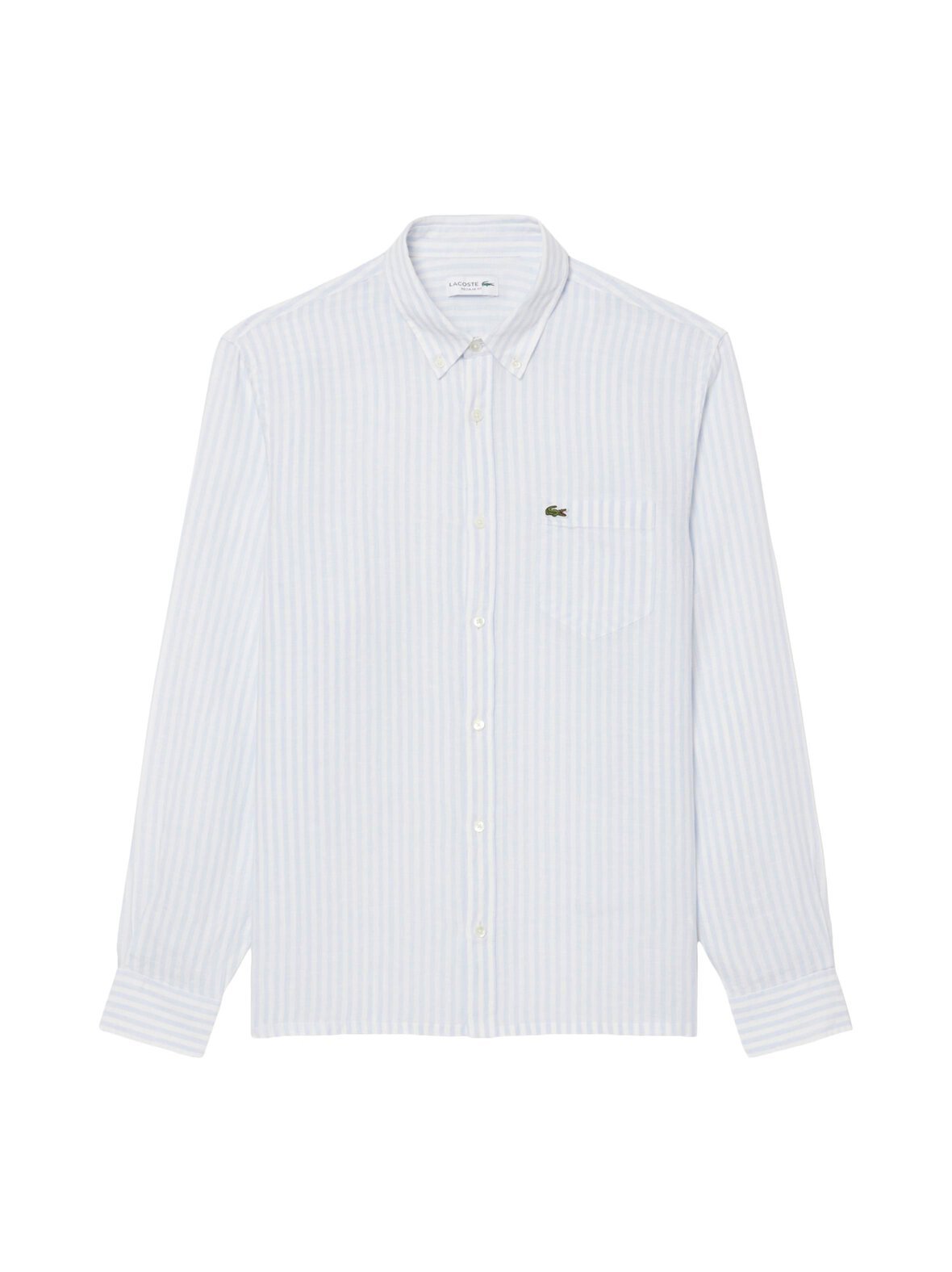 Casual regular fit -pellavakauluspaita