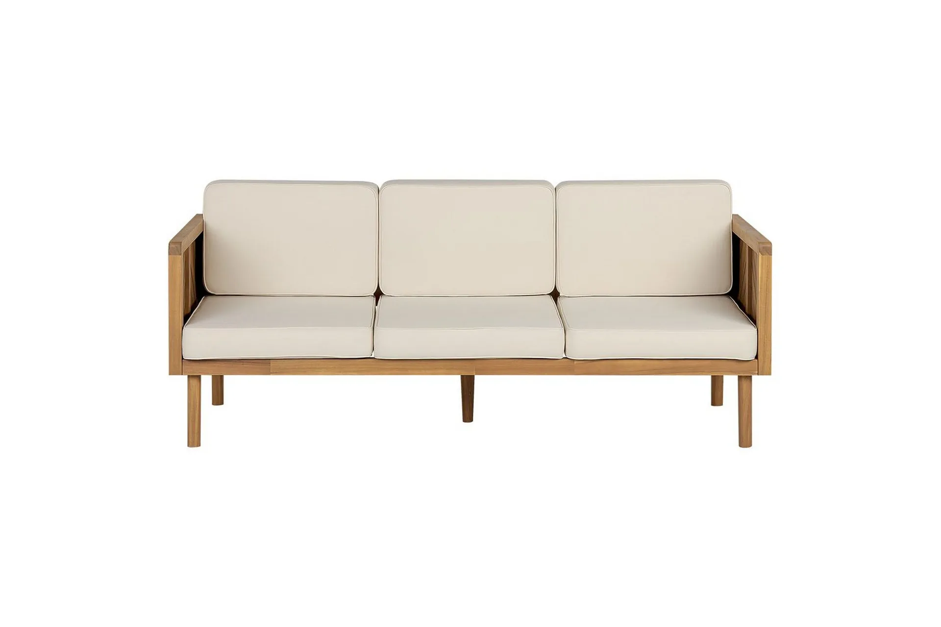 3-sitssoffa Beliani Baratti Light wood||Beige -
