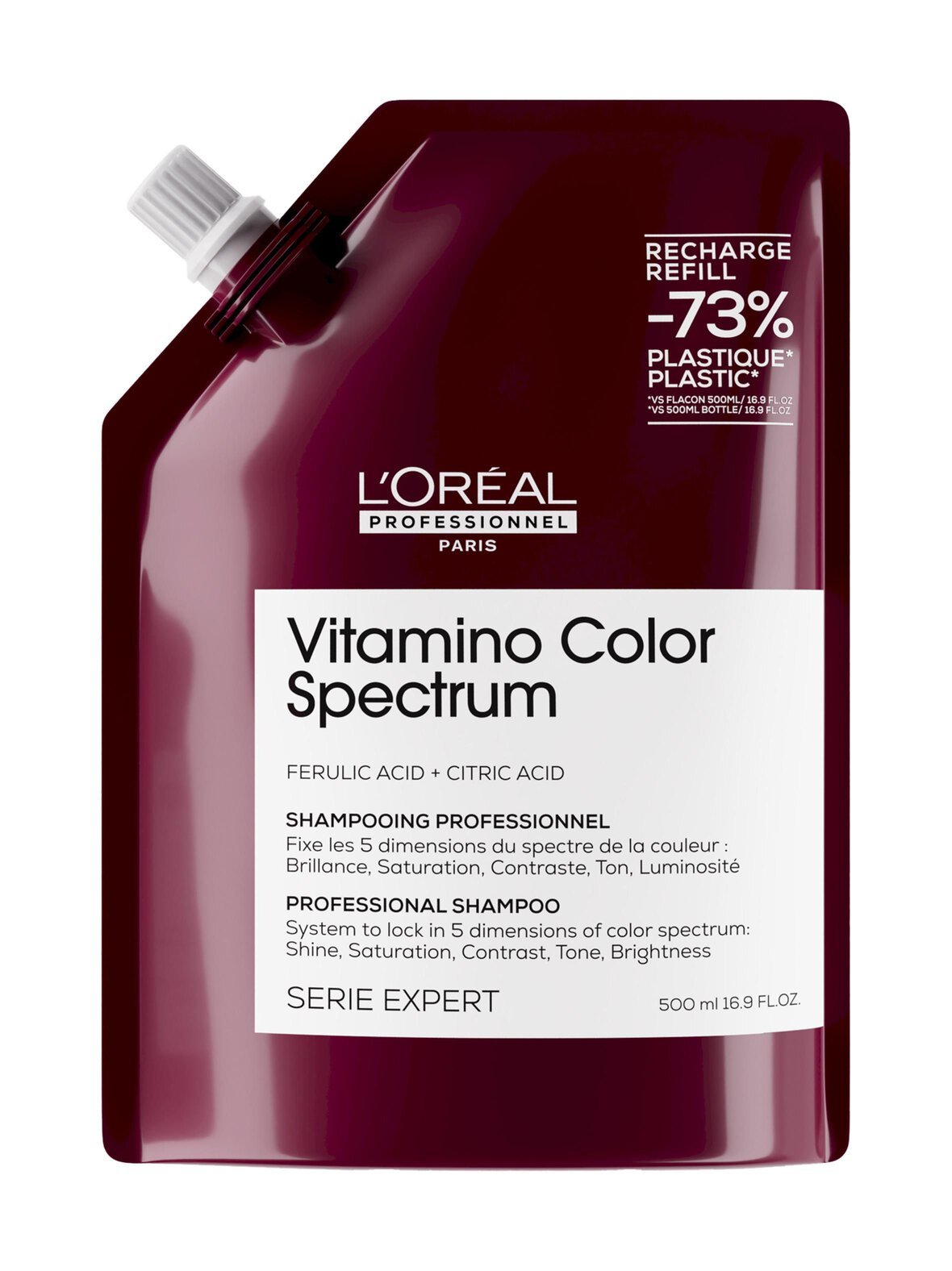 Vitamino color spectrum -shampoo, täyttöpakkaus, 500ml