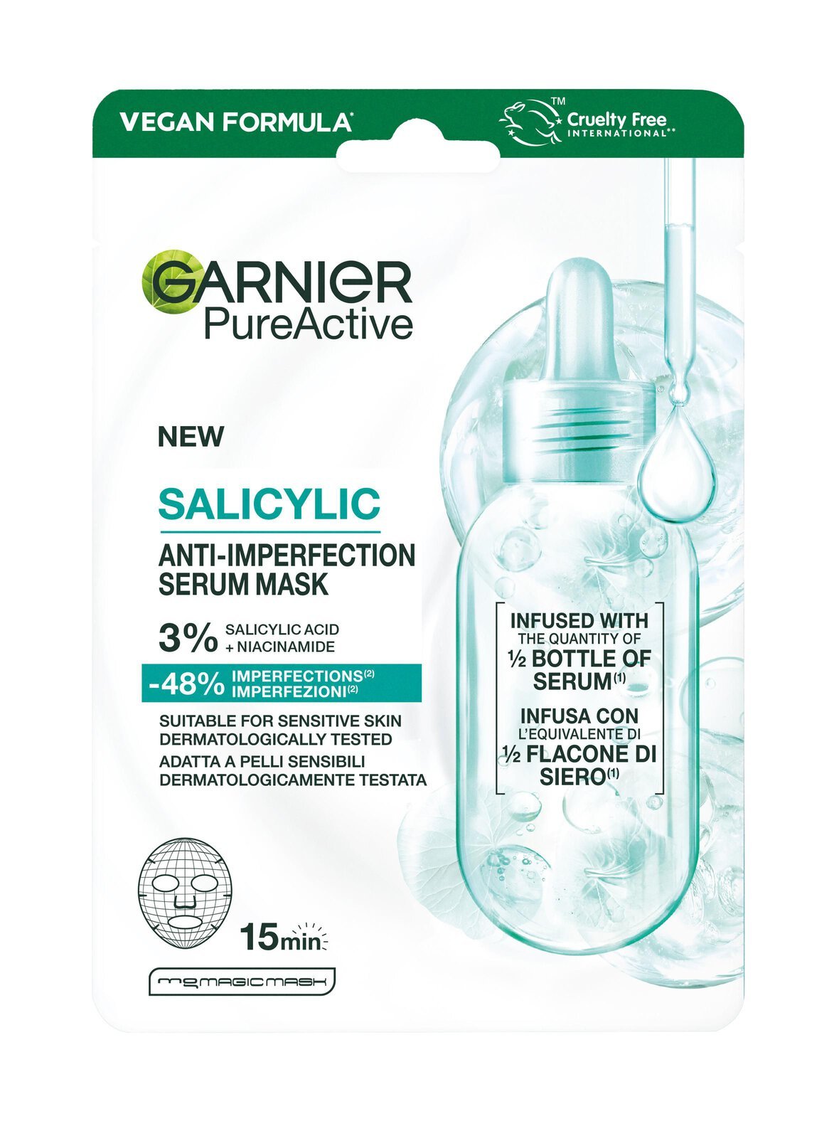 Pureactive salicylic anti-pimple serum mask -naamioseerumi