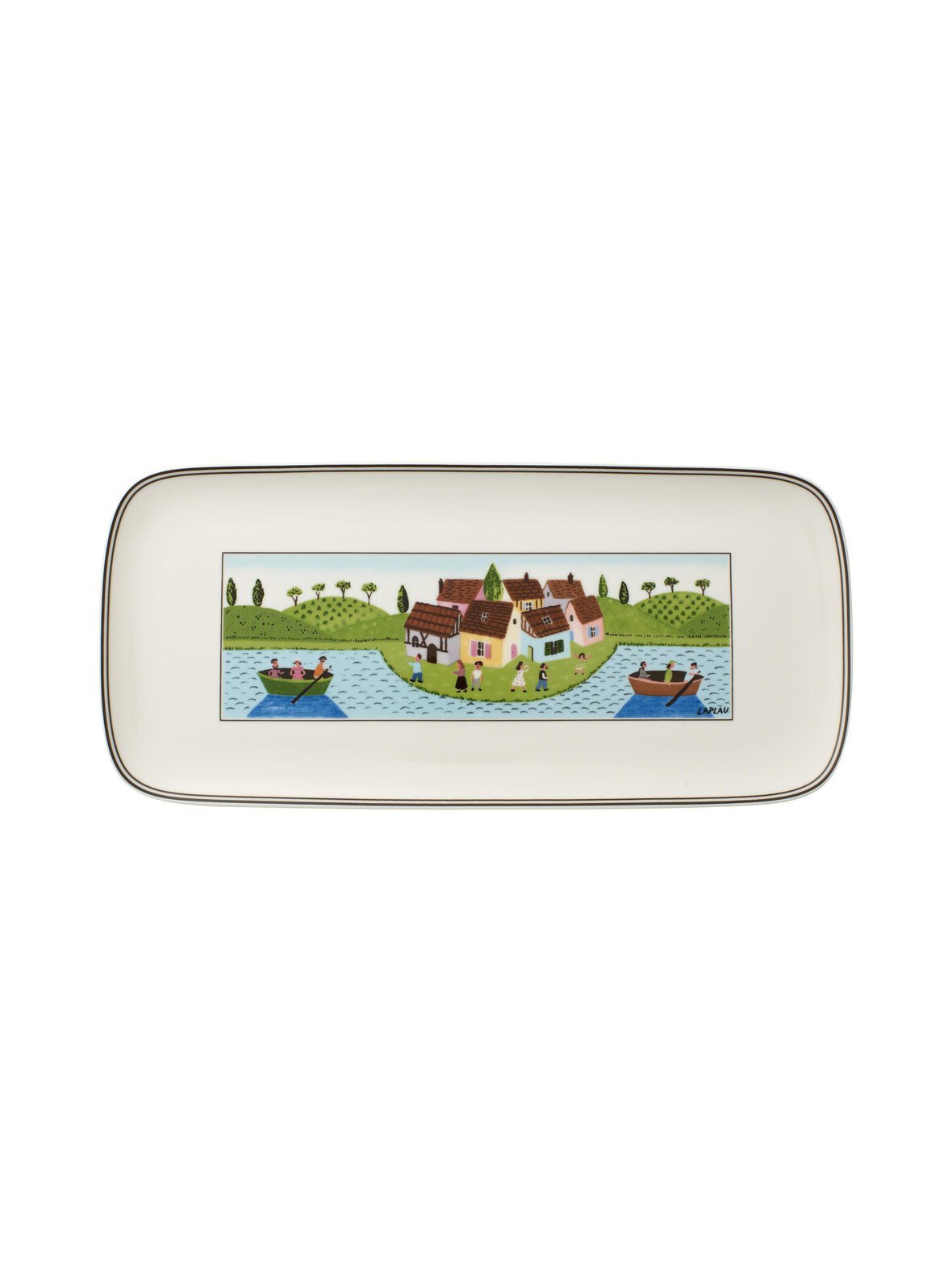 Design naif charm & breakfast -tarjoilulautanen 35 x 16 cm