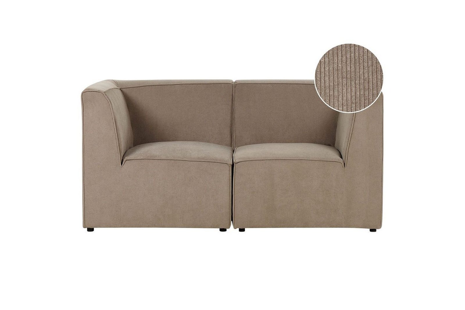 2-sitssoffa Beliani Lemvig Beige Taupe -
