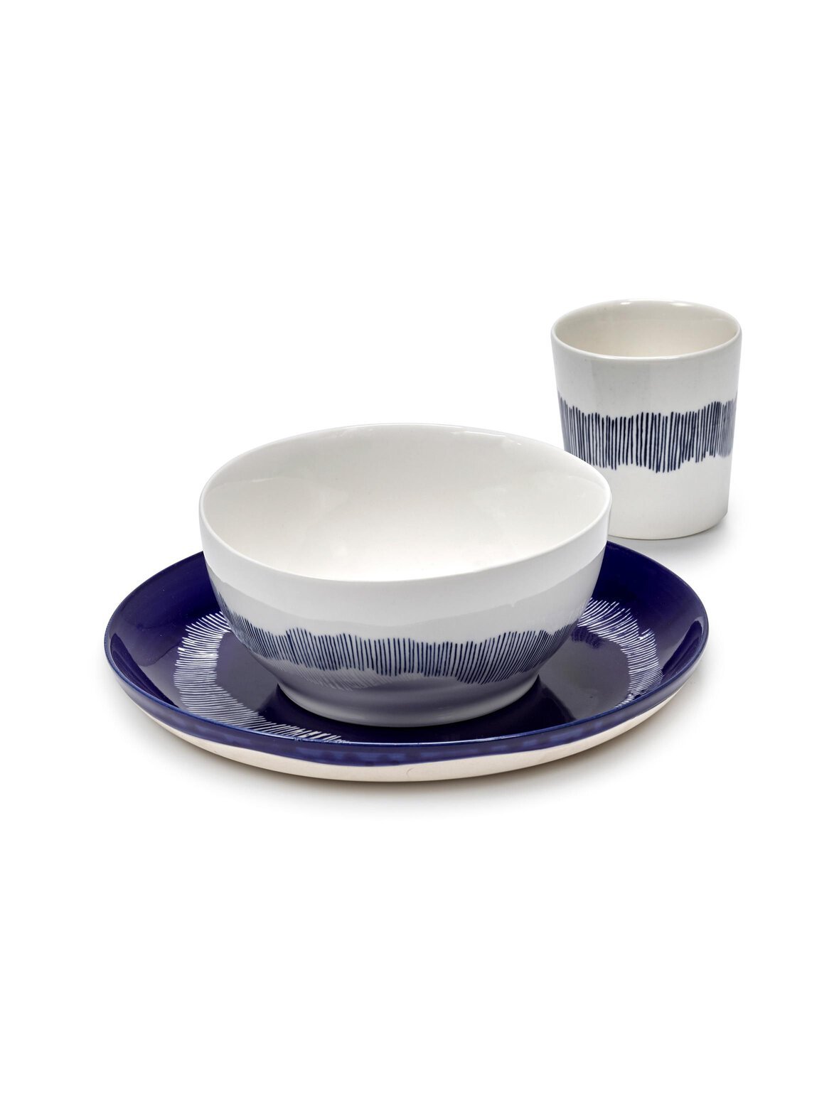 Stripes feast breakfast set -astiasto 12 kpl