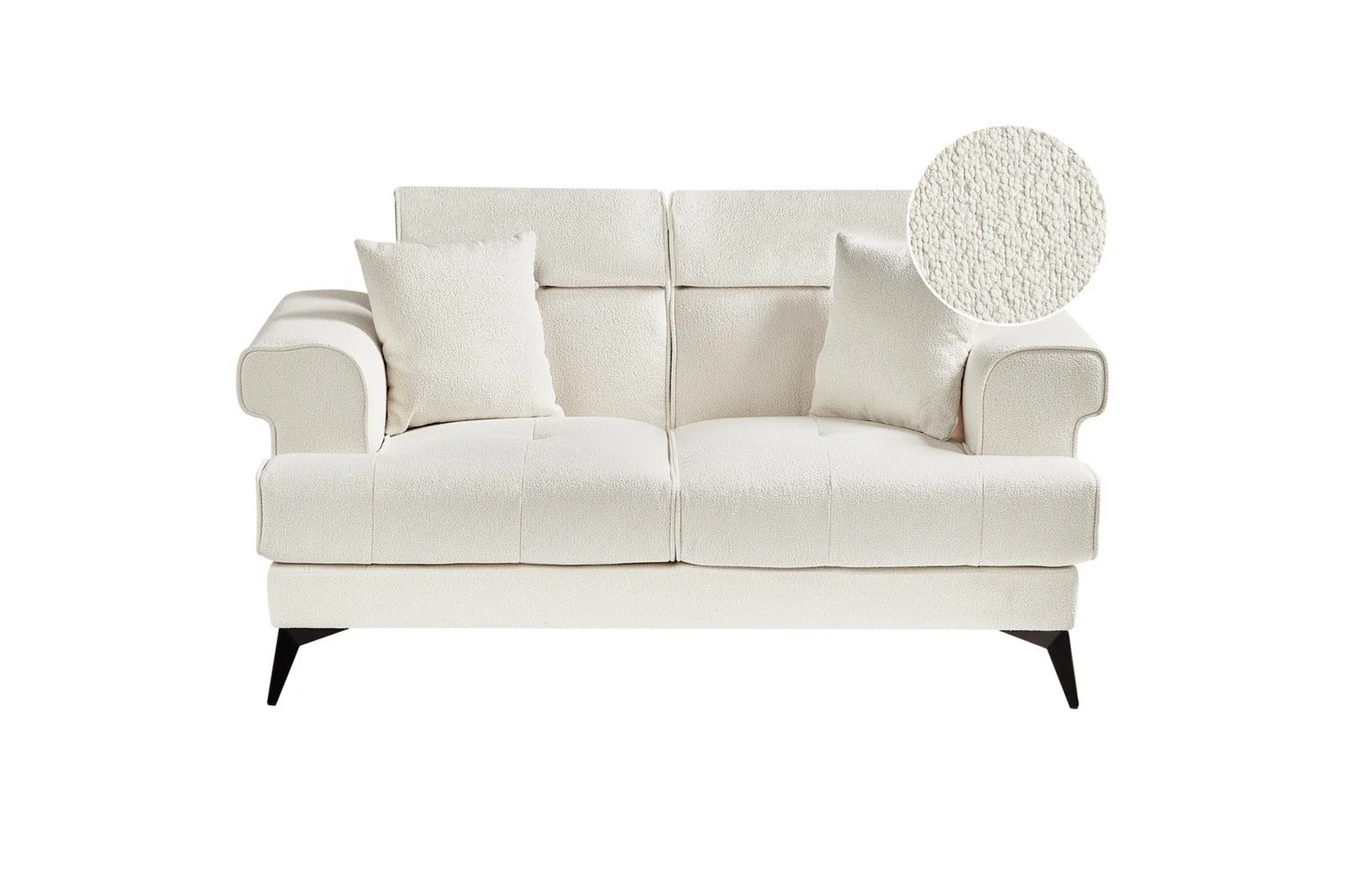 2-sitssoffa Beliani Skive Beige White||Black -