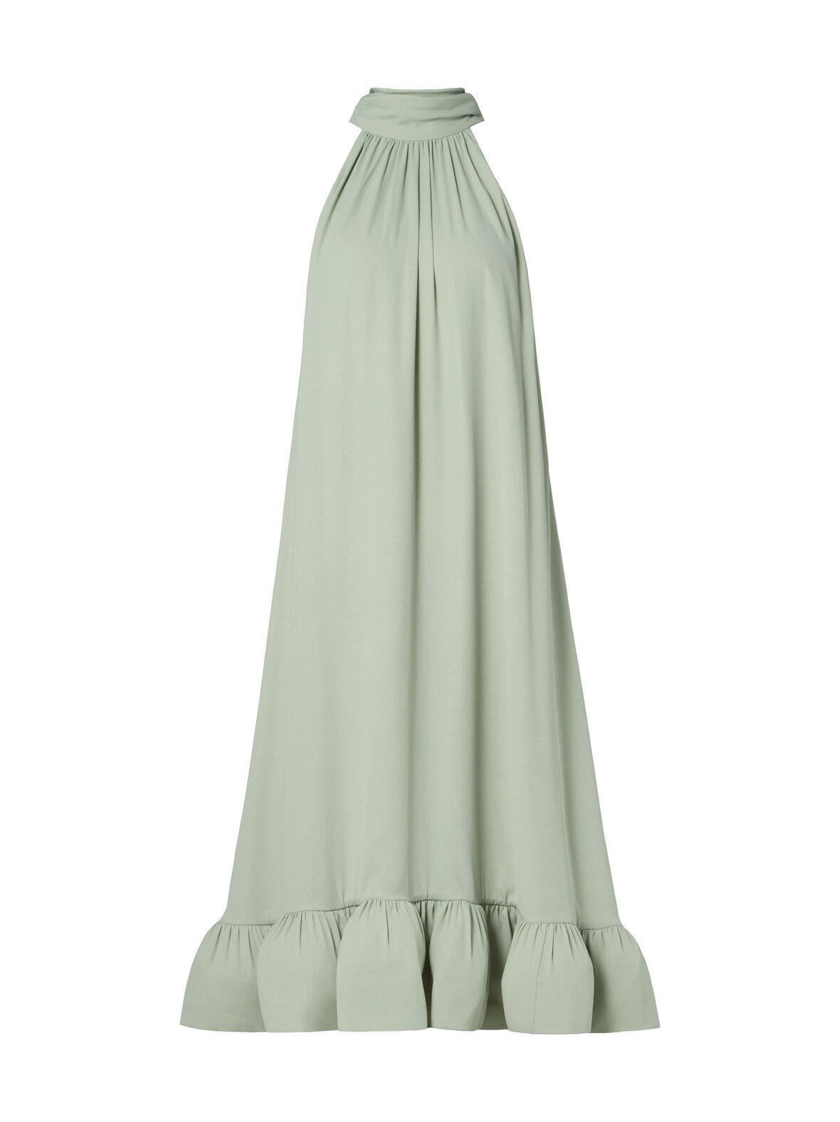 Sabrina halterneck ruffled -midimekko