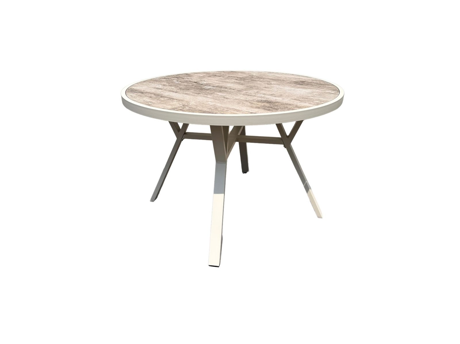 Palermo Ulkopöytä Pyöreä Ø130 cm - Harmaa/Beige