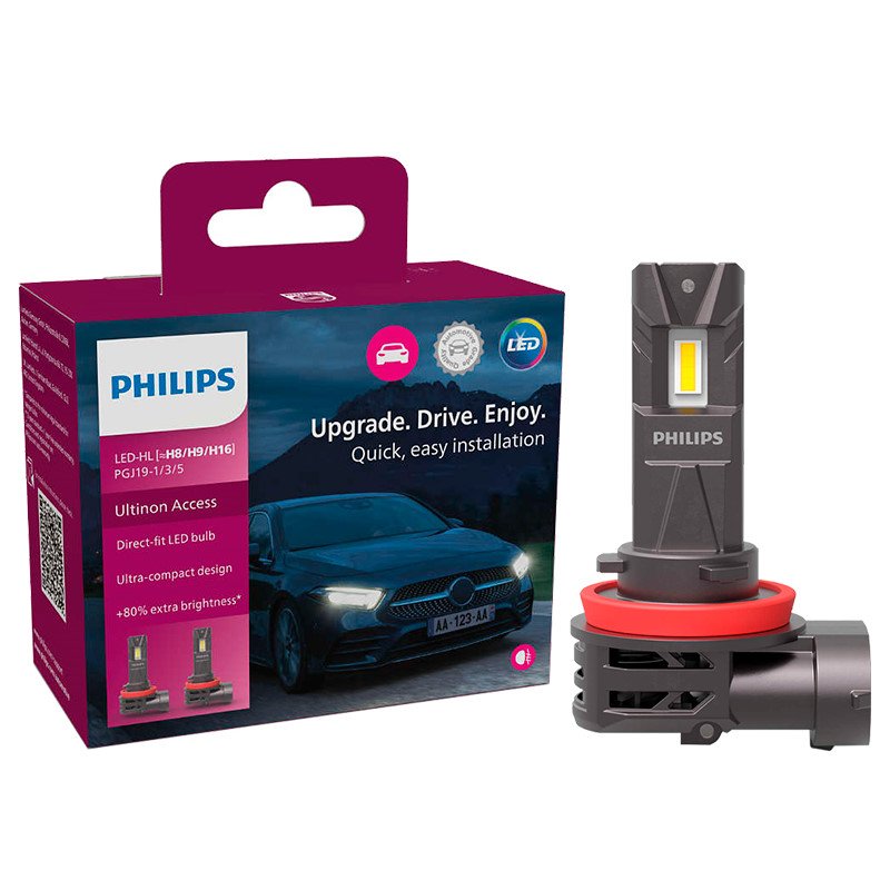 Philips Ultinon Access LED-Polttimopari H8/H9/H16
