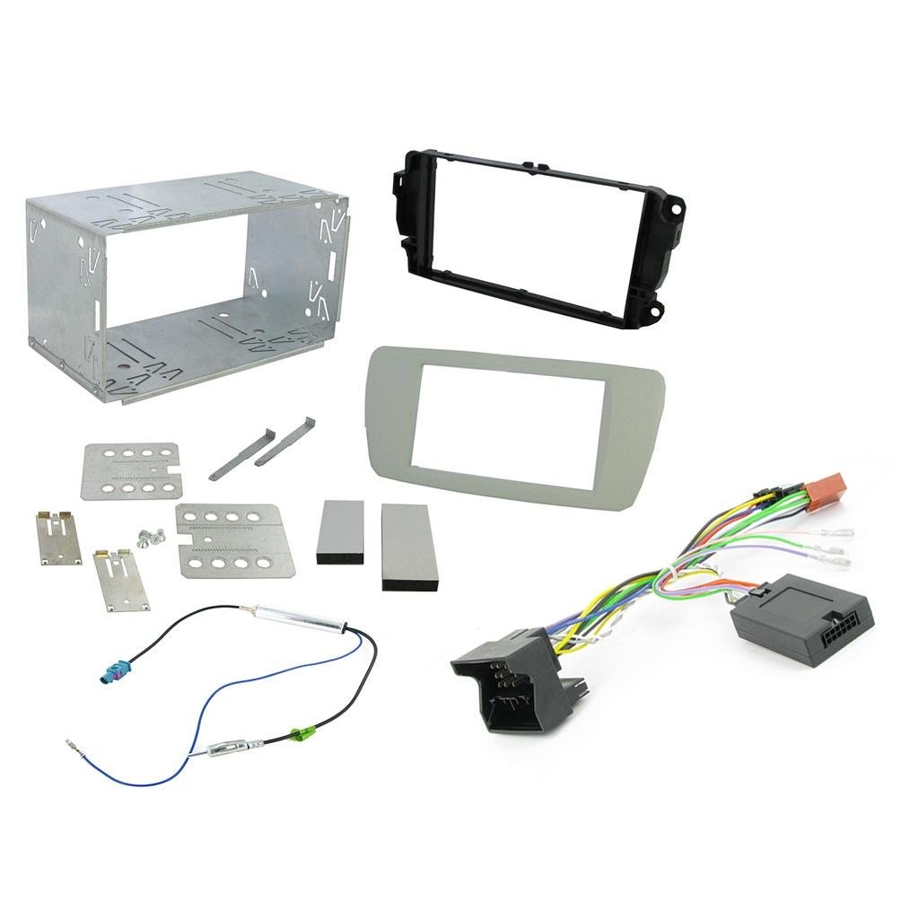 Seat Ibiza 2008- 2-DIN soittimen asennussarja (harmaa 2)