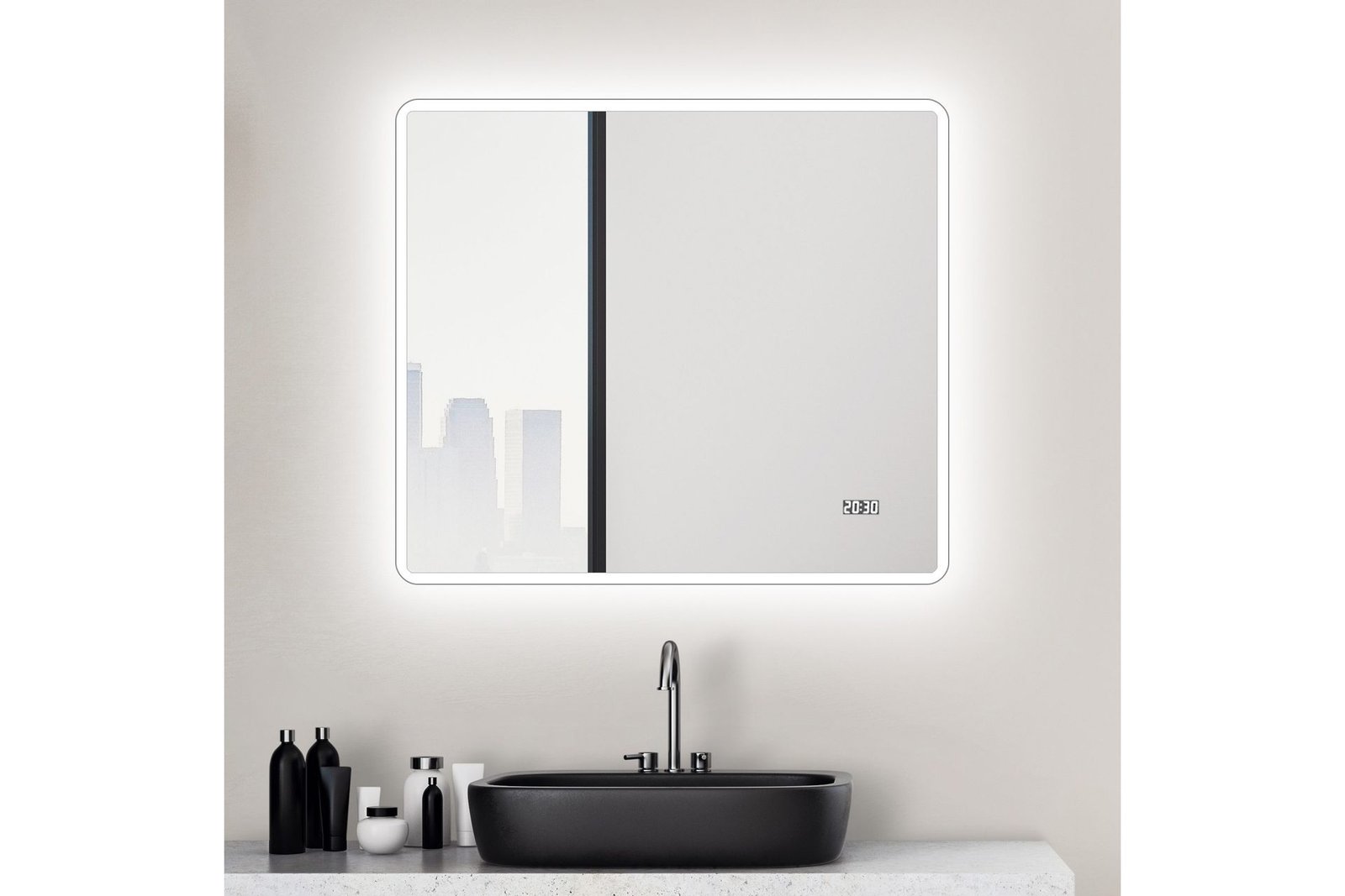Kylpyhuonepeili Elsabo 70 cm LED-valaistus -