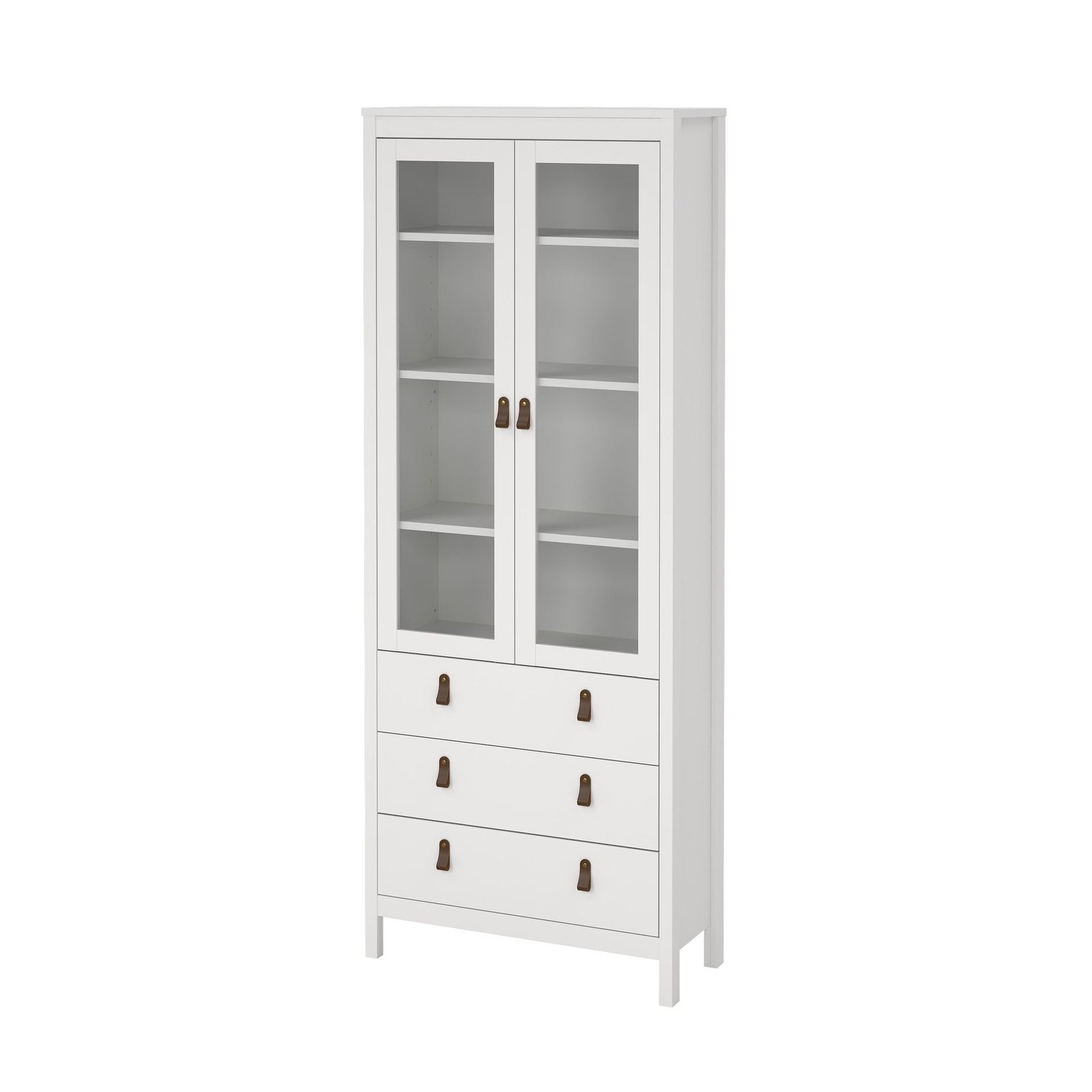 Madrid vitriinikaappi 2 lasiovella 3 laatikolla 78x199 cm -