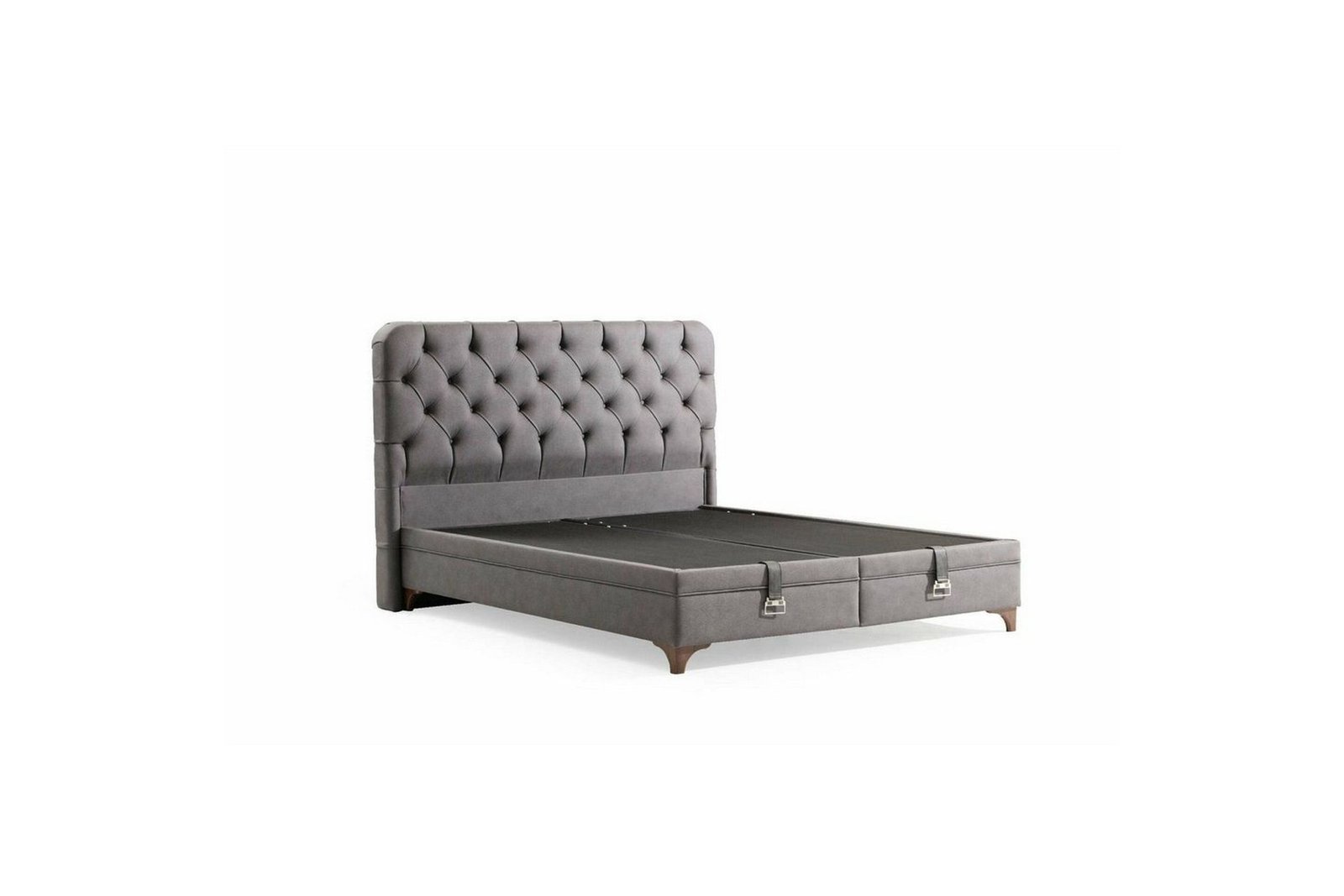 Yhden hengen sängyn runko & sängynpääty Sorang harmaa - 94 x 35 x 190 cm