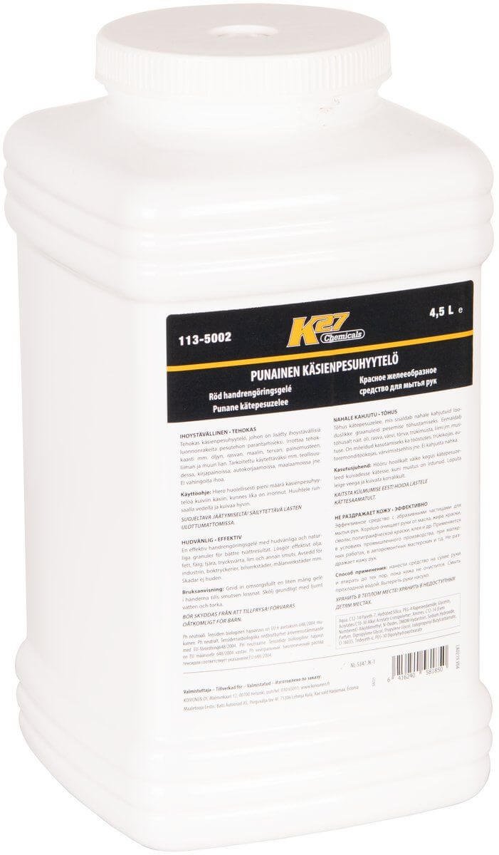 Käsienpesuhyytelö punainen 4,5 l, K27