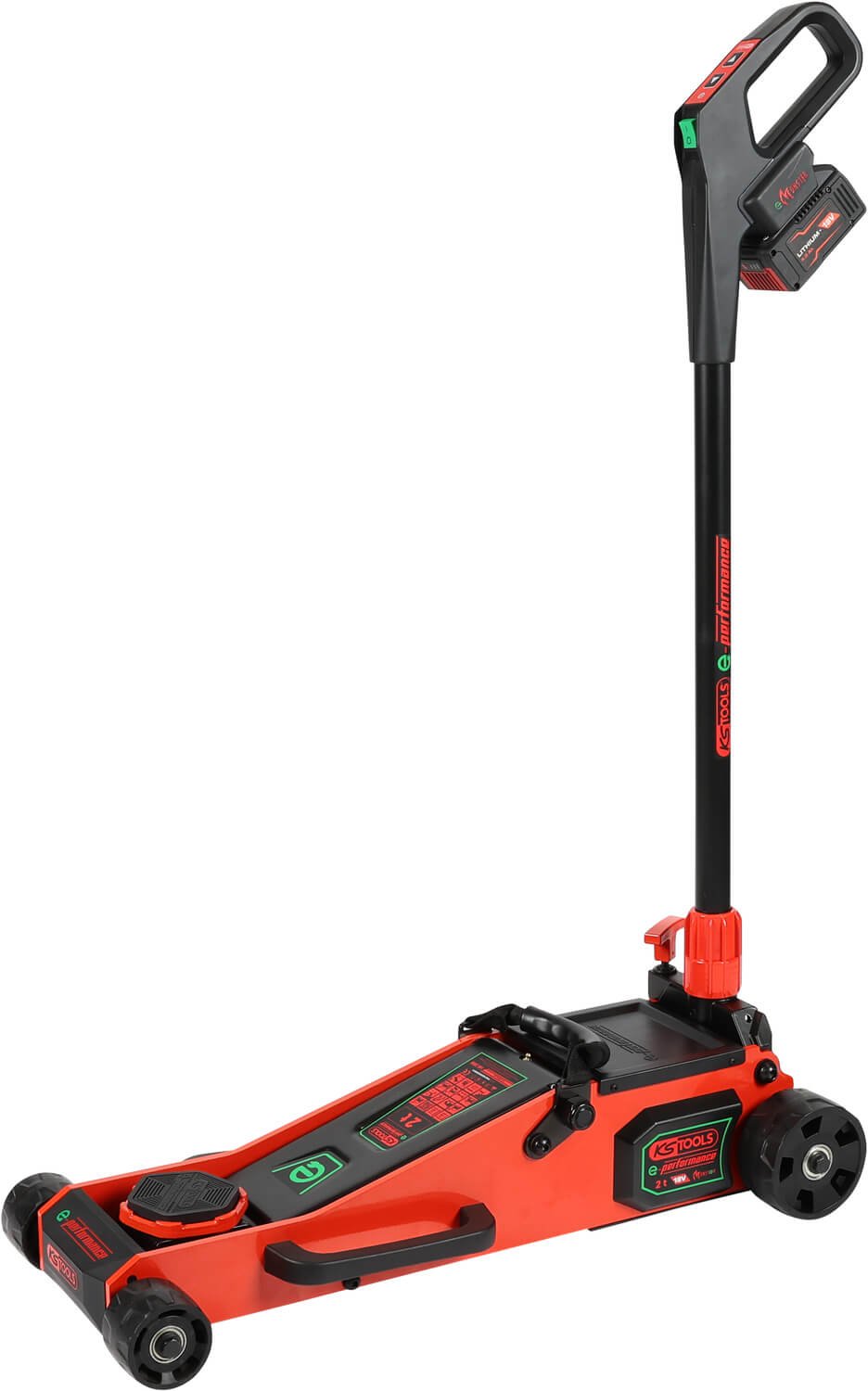 Akkukäyttöinen hydraulinen autotunkki e-Performance 2 t, KS Tools