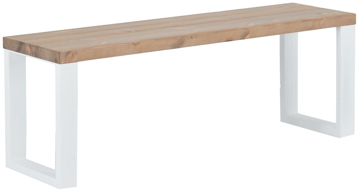 Ruska terassipenkki 35x126 cm antiikkipetsattu harjattu ja lakattu mänty/valkoin
