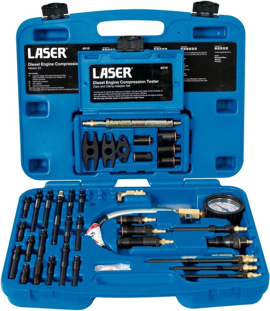 Puristuspainemittari Diesel Master Kit, Laser
