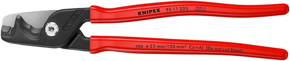 Kaapelileikkurit kaksoisterällä, 225 mm, Knipex
