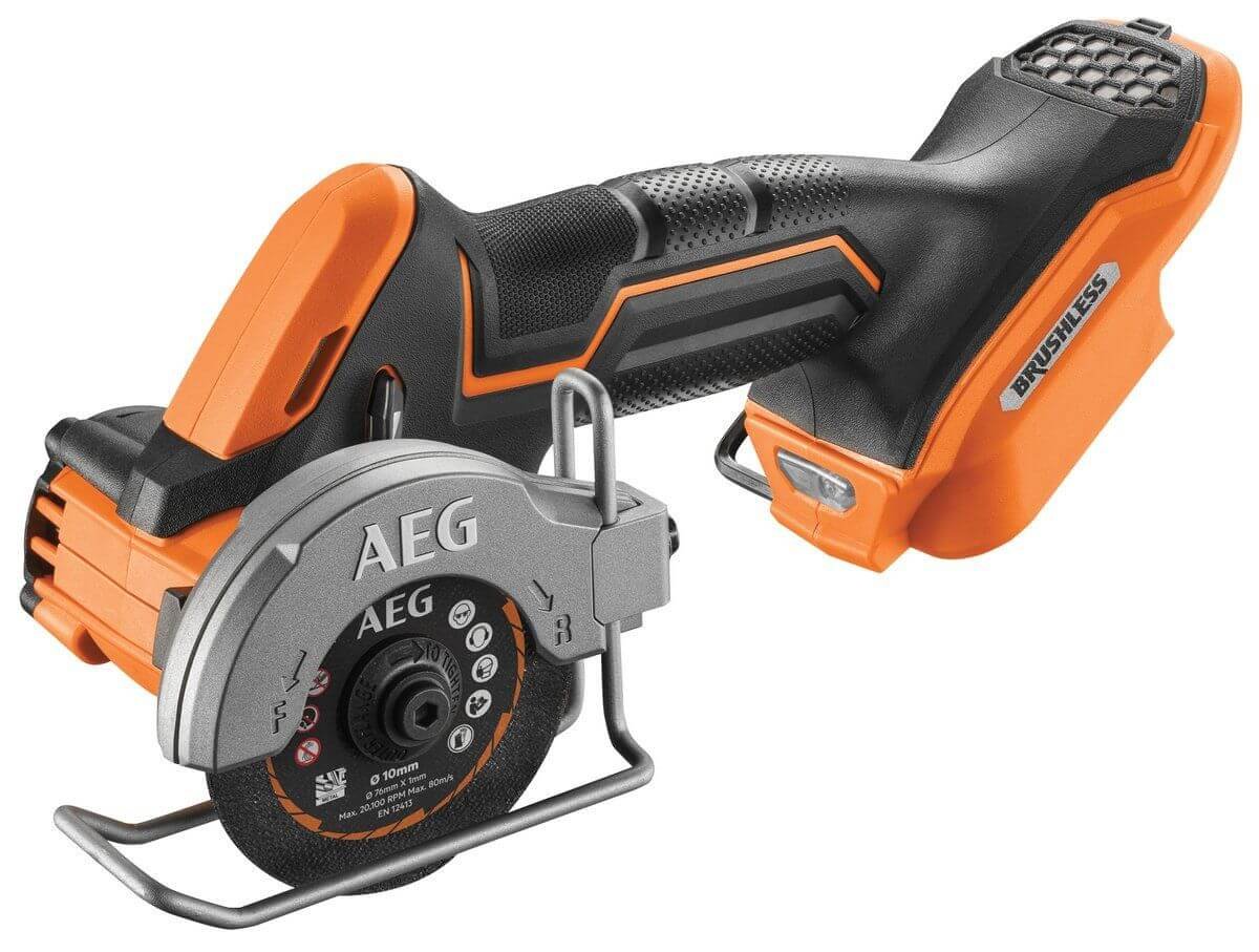 Akkukulmahiomakone 18V 76 mm (runkoversio), AEG