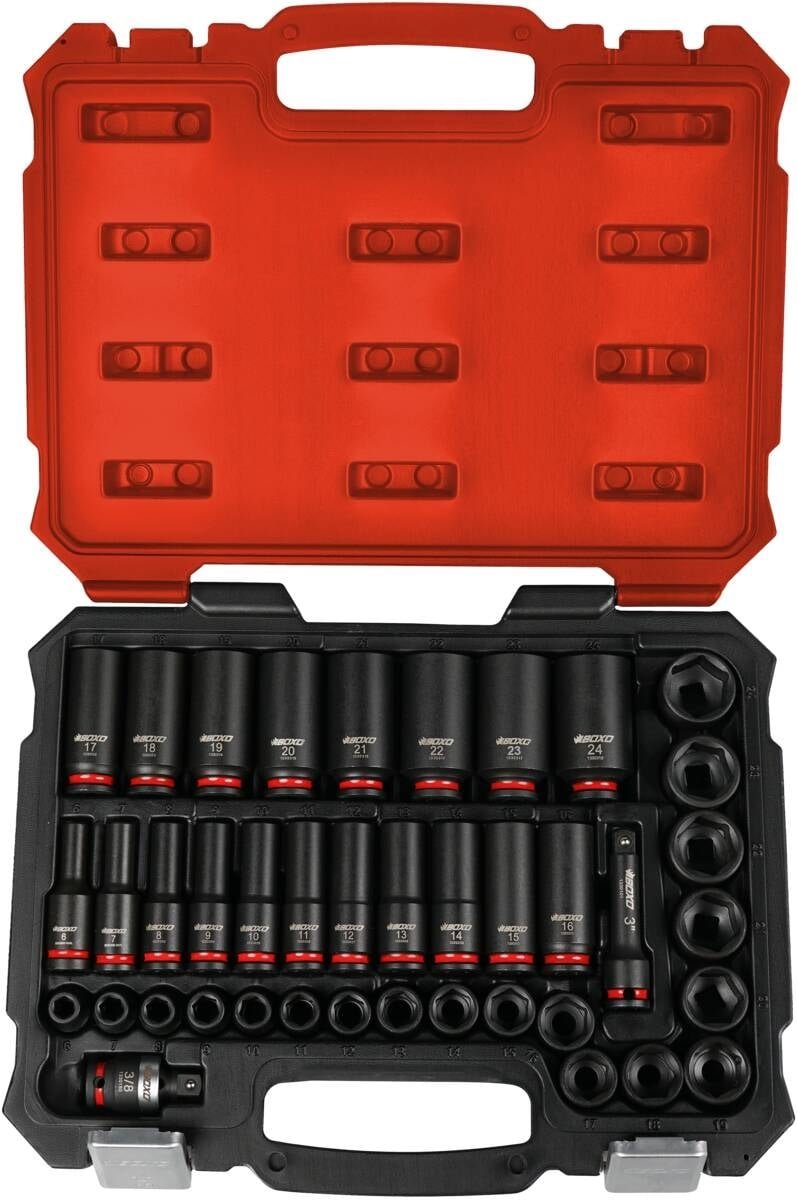Voimahylsysarja 3/8" (40-os.), Boxo